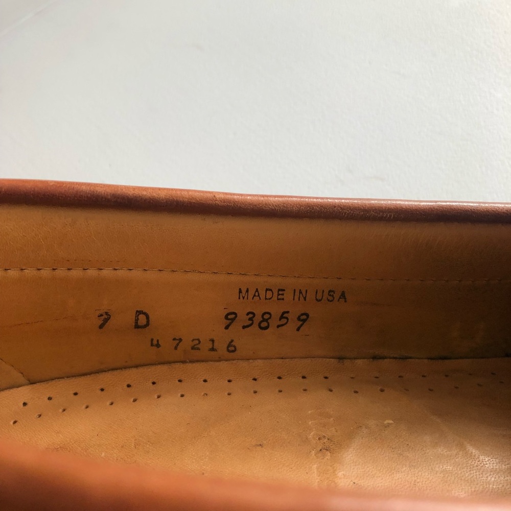 Allen Edmonds Woodstock Brown Cognac Penny Loafers - Picture 8 of 10